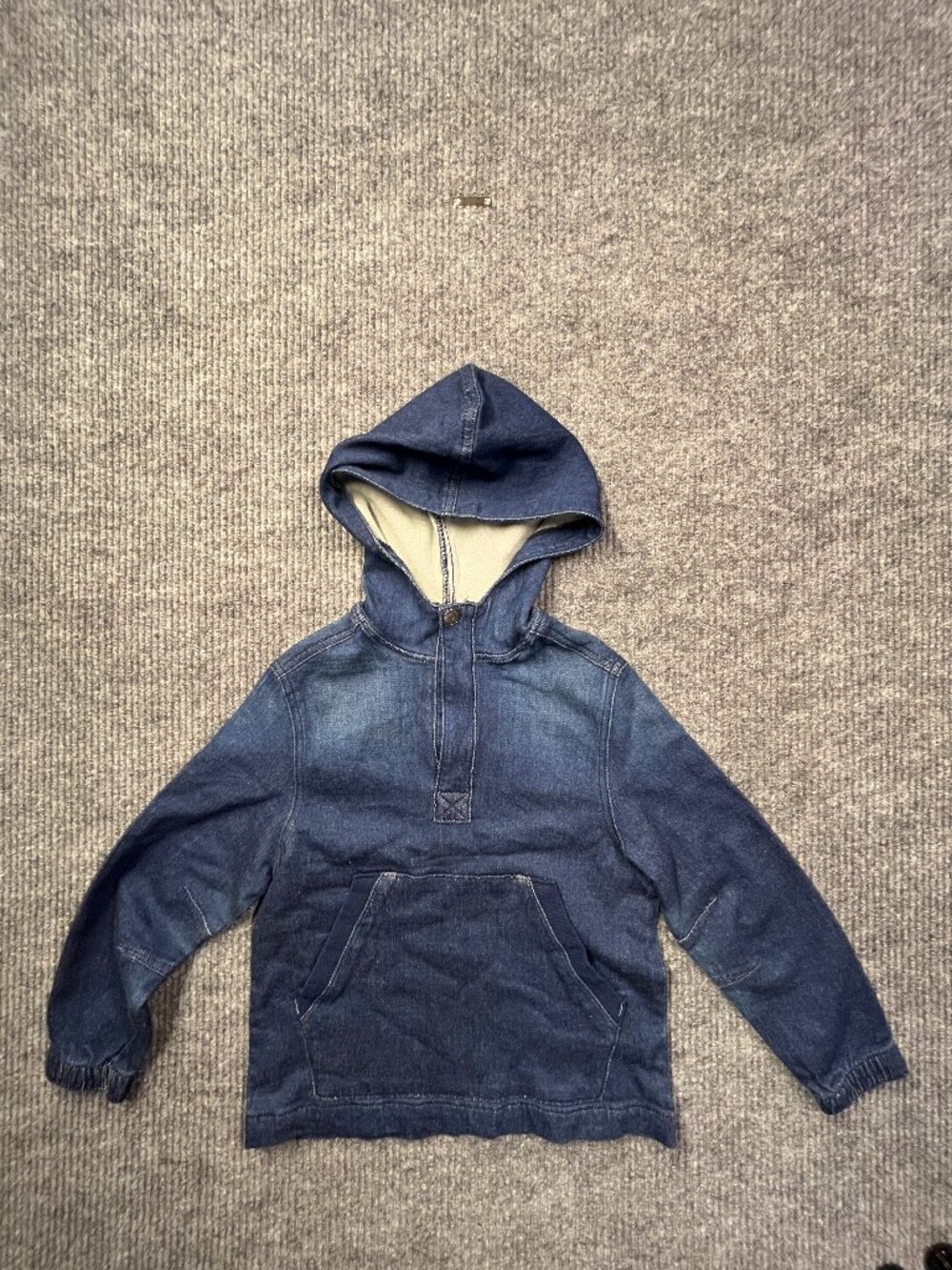 Cat And Jack Blue Jean Denim Jacket Boys Size S (6-7) Zip Up